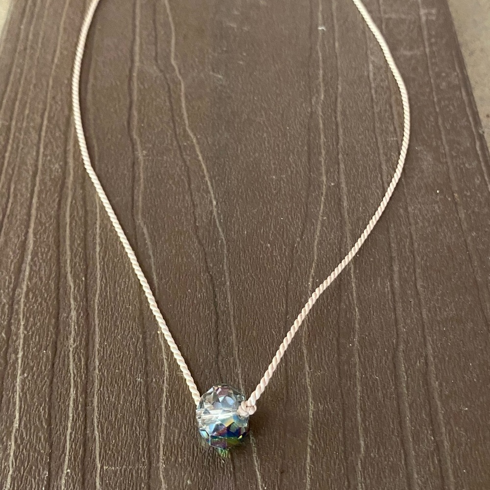 Iridescent Crystal Bead Necklace